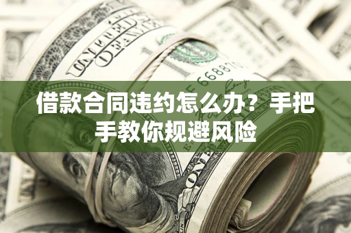 武汉借款合同违约怎么办？手把手教你规避风险