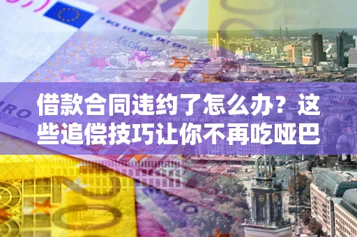 武汉借款合同违约了怎么办？这些追偿技巧让你不再吃哑巴亏