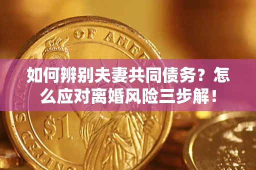 武汉如何辨别夫妻共同债务？怎么应对离婚风险三步解！