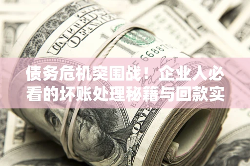 武汉债务危机突围战！企业人必看的坏账处理秘籍与回款实战指南